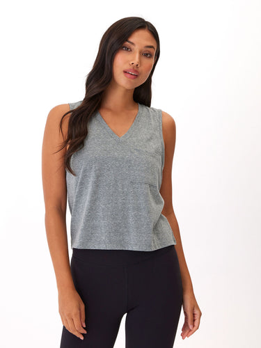 Hera Triblend Jersey V-Neck Tank Womens Tops Tanks Threads 4 Thought
