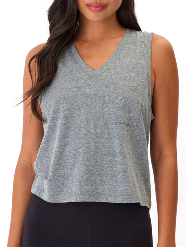 Hera Triblend Jersey V-Neck Tank Womens Tops Tanks Threads 4 Thought