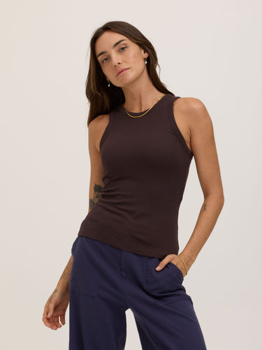Bailey Feather Rib High Neck Tank Womens Tops Tanks Threads 4 Thought