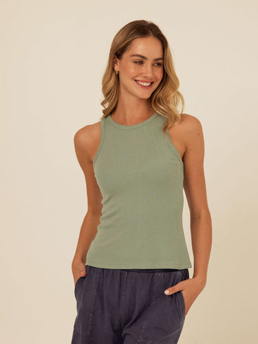 Bailey Feather Rib High Neck Tank Womens Tops Tanks Threads 4 Thought