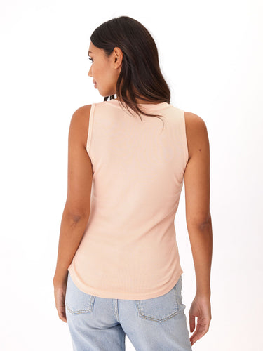 Akia Feather Rib Henley Tank Womens Tops Tanks Threads 4 Thought