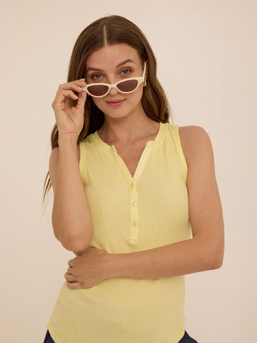 Akia Feather Rib Henley Tank Womens Tops Tanks Threads 4 Thought