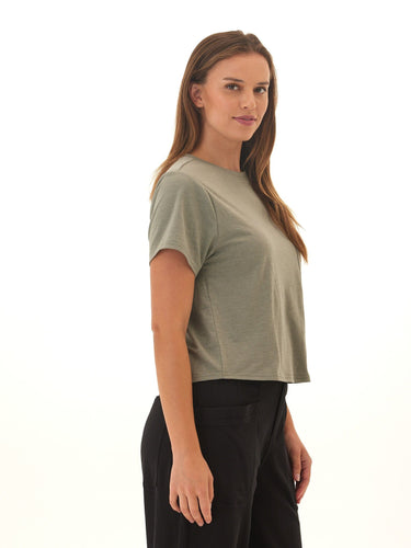 Shelbie Triblend Jersey Pocket Tee Womens Tops Short Tee Threads 4 Thought