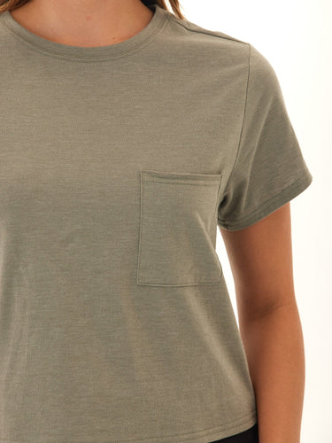 Shelbie Triblend Jersey Pocket Tee Womens Tops Short Tee Threads 4 Thought