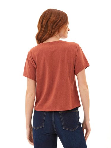 Shelbie Triblend Jersey Pocket Tee Womens Tops Short Tee Threads 4 Thought
