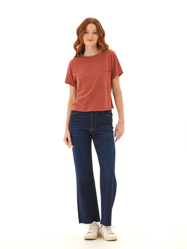 Shelbie Triblend Jersey Pocket Tee Womens Tops Short Tee Threads 4 Thought