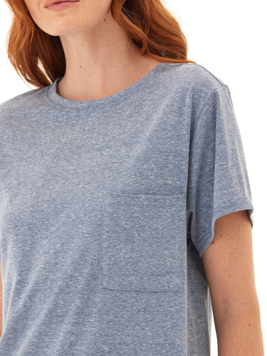 Shelbie Triblend Jersey Pocket Tee Womens Tops Short Tee Threads 4 Thought