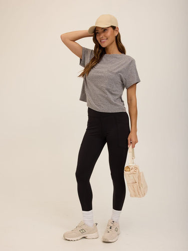 Shelbie Triblend Jersey Pocket Tee Womens Tops Short Tee Threads 4 Thought