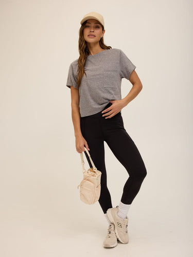 Shelbie Triblend Jersey Pocket Tee Womens Tops Short Tee Threads 4 Thought