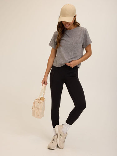 Shelbie Triblend Jersey Pocket Tee Womens Tops Short Tee Threads 4 Thought
