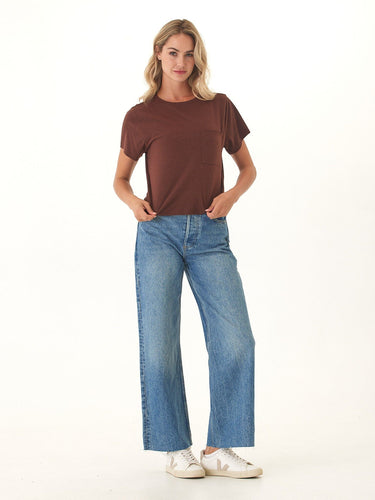 Shelbie Triblend Jersey Pocket Tee Womens Tops Short Tee Threads 4 Thought