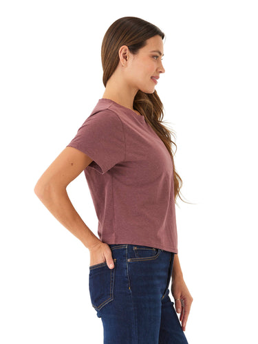 Shelbie Triblend Jersey Pocket Tee Womens Tops Short Tee Threads 4 Thought