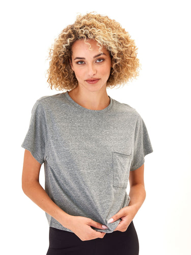 Shelbie Triblend Jersey Pocket Tee Womens Tops Short Threads 4 Thought