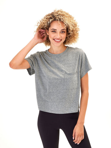 Shelbie Triblend Jersey Pocket Tee Womens Tops Short Threads 4 Thought