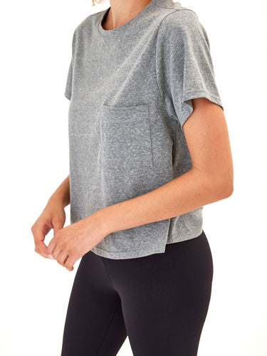 Shelbie Triblend Jersey Pocket Tee Womens Tops Short Threads 4 Thought