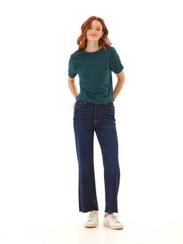 Shelbie Triblend Jersey Pocket Tee Womens Tops Short Tee Threads 4 Thought