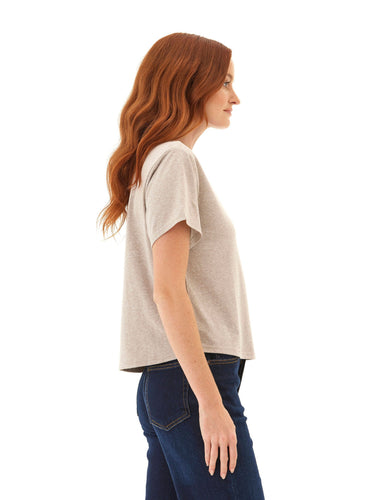 Shelbie Triblend Jersey Pocket Tee Womens Tops Short Tee Threads 4 Thought