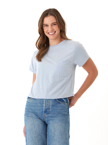 Shelbie Triblend Jersey Pocket Tee Womens Tops Short Tee Threads 4 Thought