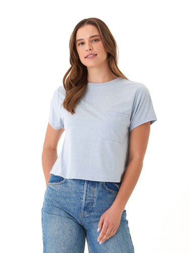 Shelbie Triblend Jersey Pocket Tee Womens Tops Short Tee Threads 4 Thought
