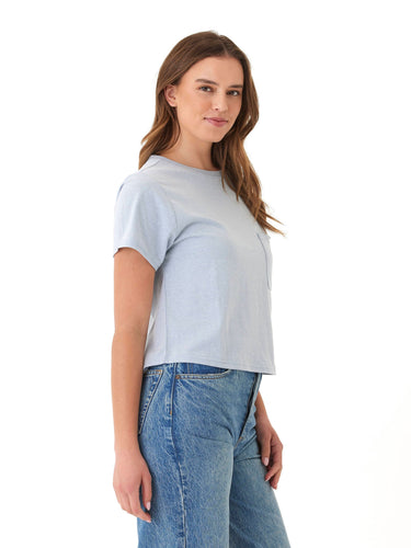 Shelbie Triblend Jersey Pocket Tee Womens Tops Short Tee Threads 4 Thought