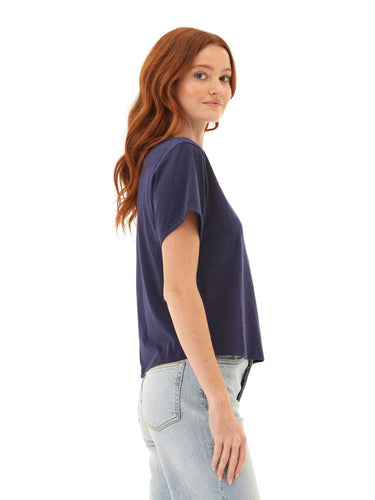 Shelbie Triblend Jersey Pocket Tee Womens Tops Short Tee Threads 4 Thought