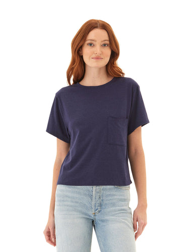 Shelbie Triblend Jersey Pocket Tee Womens Tops Short Tee Threads 4 Thought