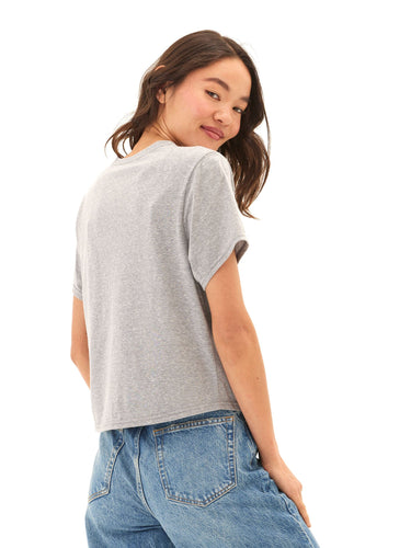 Shelbie Triblend Jersey Pocket Tee Womens Tops Short Tee Threads 4 Thought