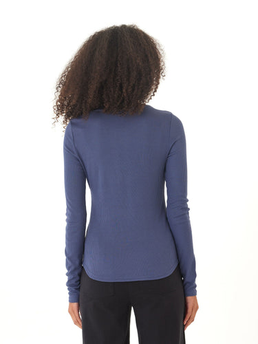 Akia Feather Rib Long Sleeve Henley Threads 4 Thought