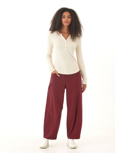 Akia Feather Rib Long Sleeve Henley Threads 4 Thought