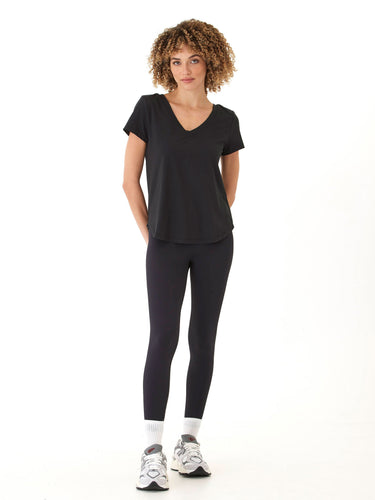 Kristie Criss Cross Luxe Jersey Tee Womens Tops Short Tee Threads 4 Thought