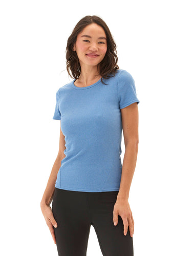 Mariella Heather Luxe Rib Tee Womens Tops Short Tee Threads 4 Thought