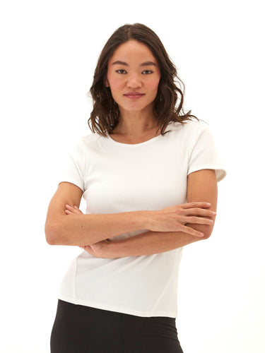 Mariella Heather Luxe Rib Tee Womens Tops Short Tee Threads 4 Thought