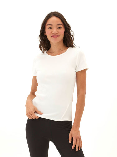 Mariella Heather Luxe Rib Tee Womens Tops Short Tee Threads 4 Thought
