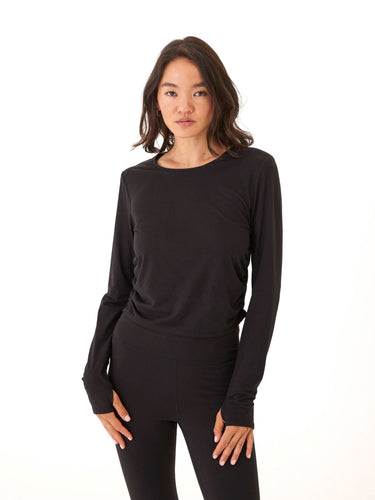 Amabella Heather Luxe Jersey Ruched Long Sleeve Womens Tops Long Threads 4 Thought