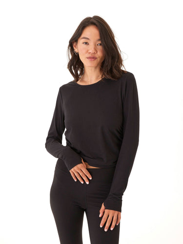 Amabella Heather Luxe Jersey Ruched Long Sleeve Womens Tops Long Threads 4 Thought