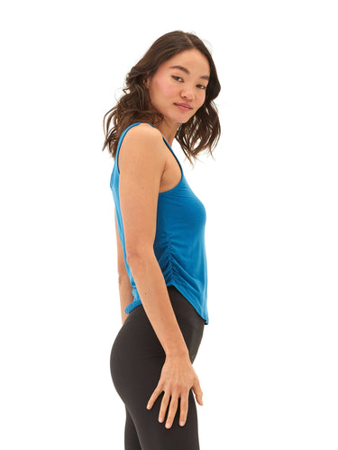 Juliette Tencel Jersey Ruched Tank Womens Tops Tanks Threads 4 Thought