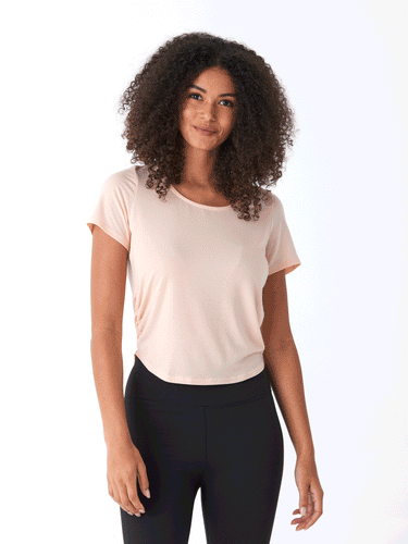 Deena Tencel Jersey Ruched Tee Womens Tops Short Tee Threads 4 Thought