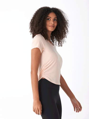 Deena Tencel Jersey Ruched Tee Womens Tops Short Tee Threads 4 Thought