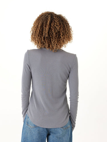 Torri Feather Rib Long Sleeve Crew Tee Womens Tops Long Shirt Threads 4 Thought