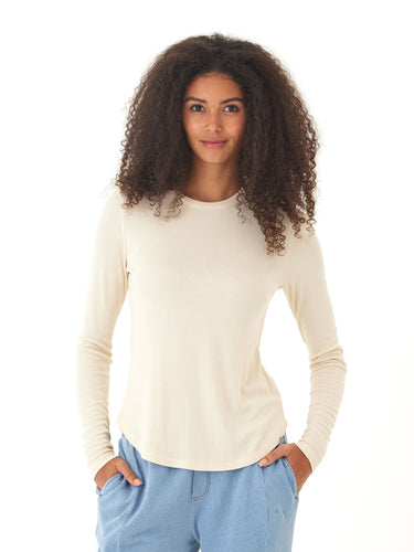 Torri Feather Rib Long Sleeve Crew Tee Threads 4 Thought