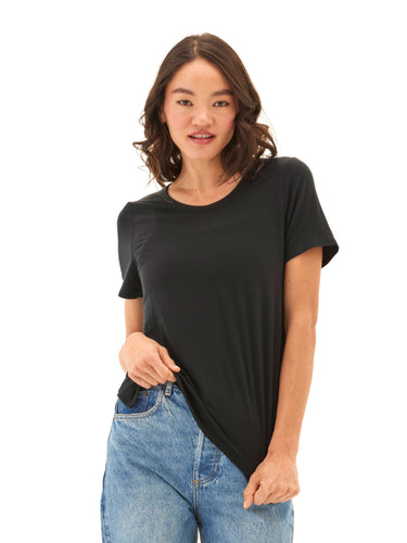 Briona Tencel Jersey Ruched Side Tee Threads 4 Thought