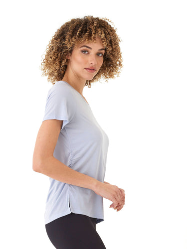 Briona Tencel Jersey Ruched Side Tee Threads 4 Thought