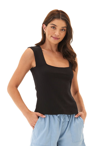 Leah Organic Rib Square Neck Tank Womens Tops Tanks Threads 4 Thought