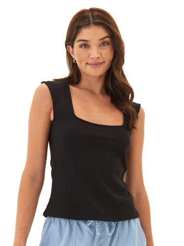 Leah Organic Rib Square Neck Tank Womens Tops Tanks Threads 4 Thought