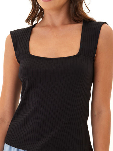 Leah Organic Rib Square Neck Tank Womens Tops Tanks Threads 4 Thought