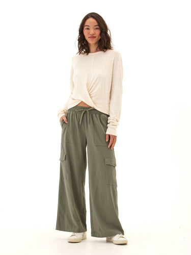 Chloe Textured Jersey Twist Dolman Top Threads 4 Thought