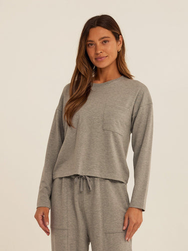 Shaina Modal Terry Pocket Long Sleeve Womens Tops Long Shirt Threads 4 Thought