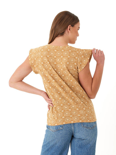 Blanche Medallion Print Linen Jersey Tee Threads 4 Thought
