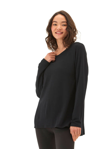 Teagan Feather Fleece Step-Hem Tunic Womens Outerwear Sweatshirt Threads 4 Thought