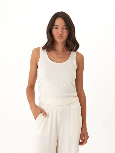 Juliette Modal Terry Ruched Tank Womens Tops Tanks Threads 4 Thought